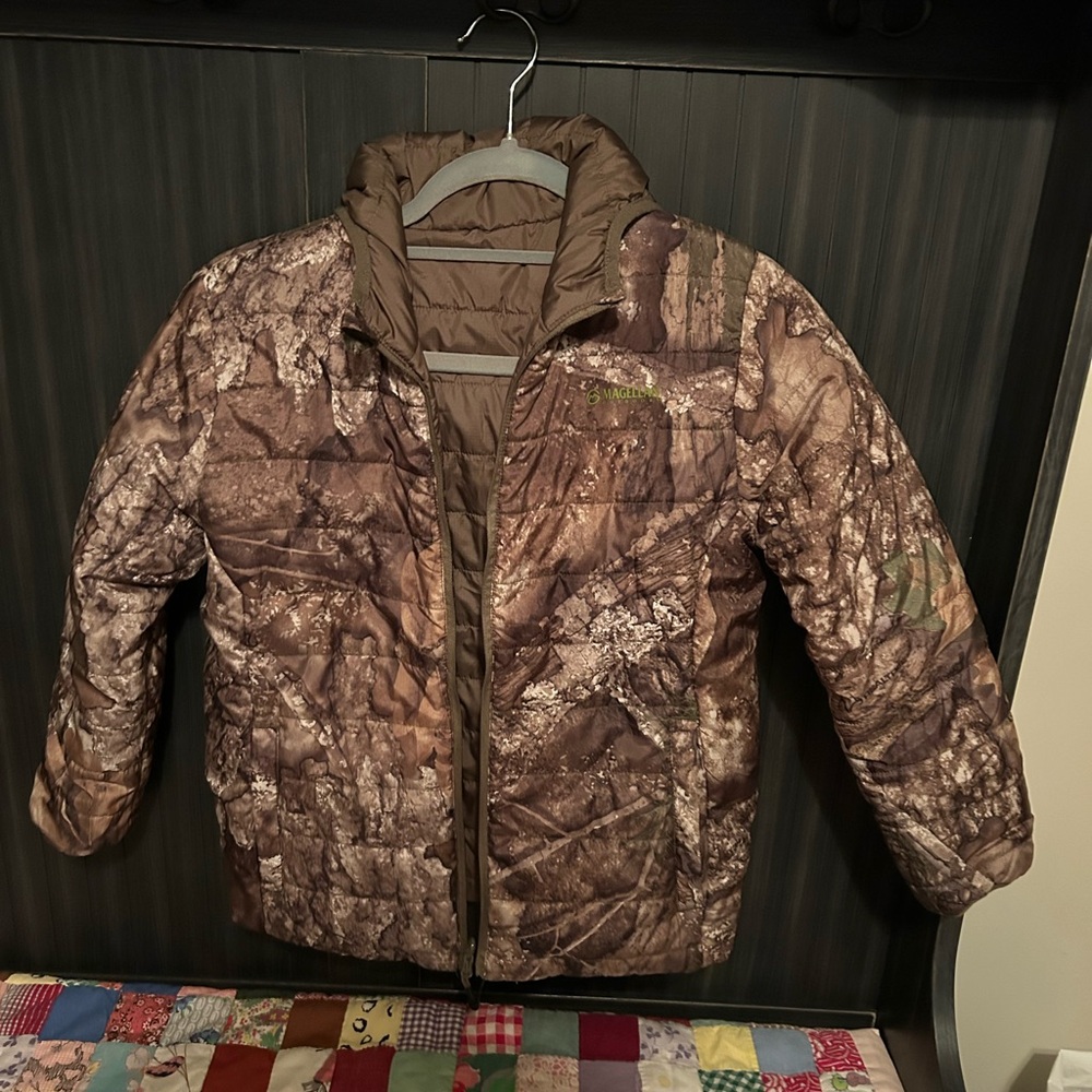 Magellan Kids reversible Brown Camo Puffer Jacket